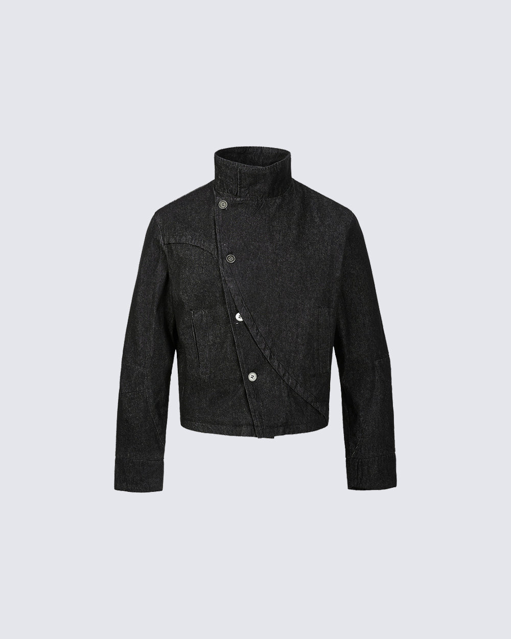 Cool Rugged Dual-Wear Raw Denim Jacket