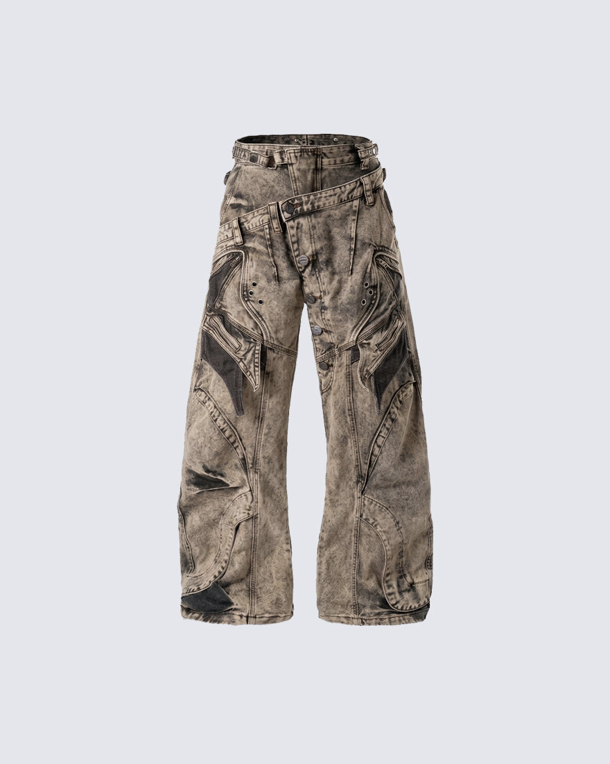 New American Double Waist Heavy Duty Denim Pants