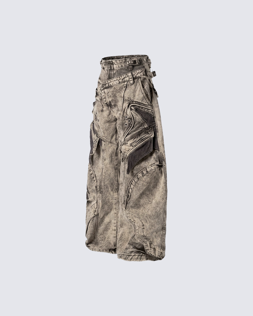 New American Double Waist Heavy Duty Denim Pants