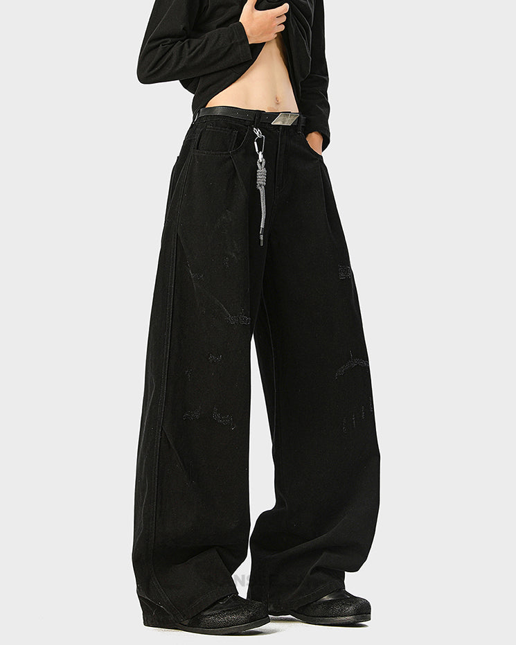 American Retro Wrinkled Straight-Leg Cargo Pants