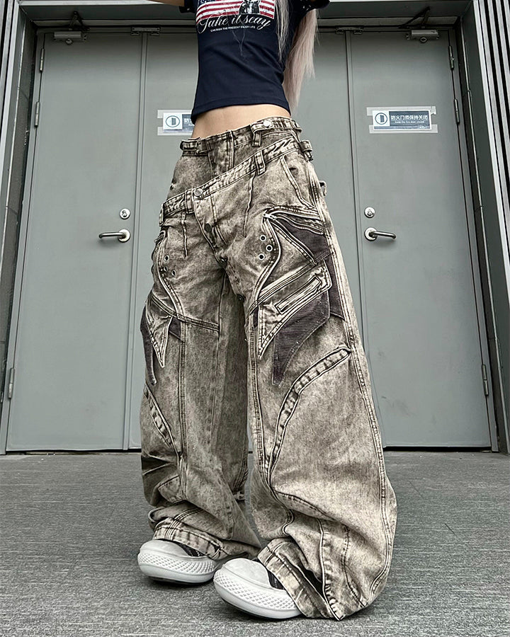 New American Double Waist Heavy Duty Denim Pants