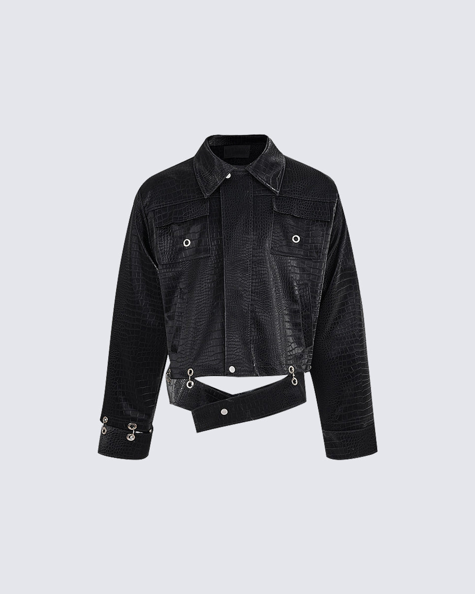 Street Style Short Leather Outerwear