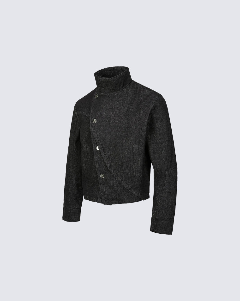 Cool Rugged Dual-Wear Raw Denim Jacket