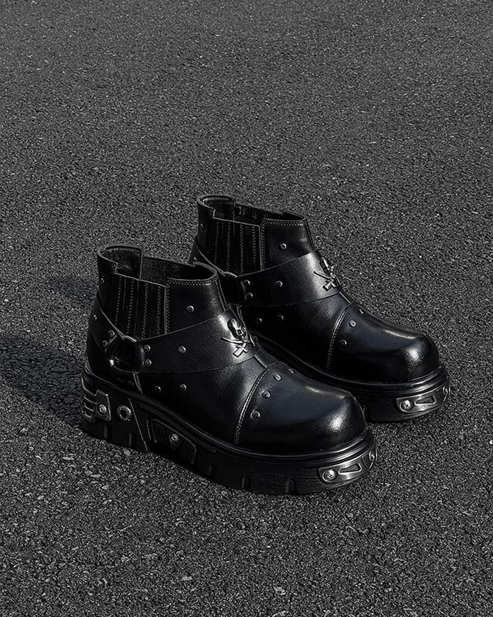 Gothic Punk Platform Ankle Boots