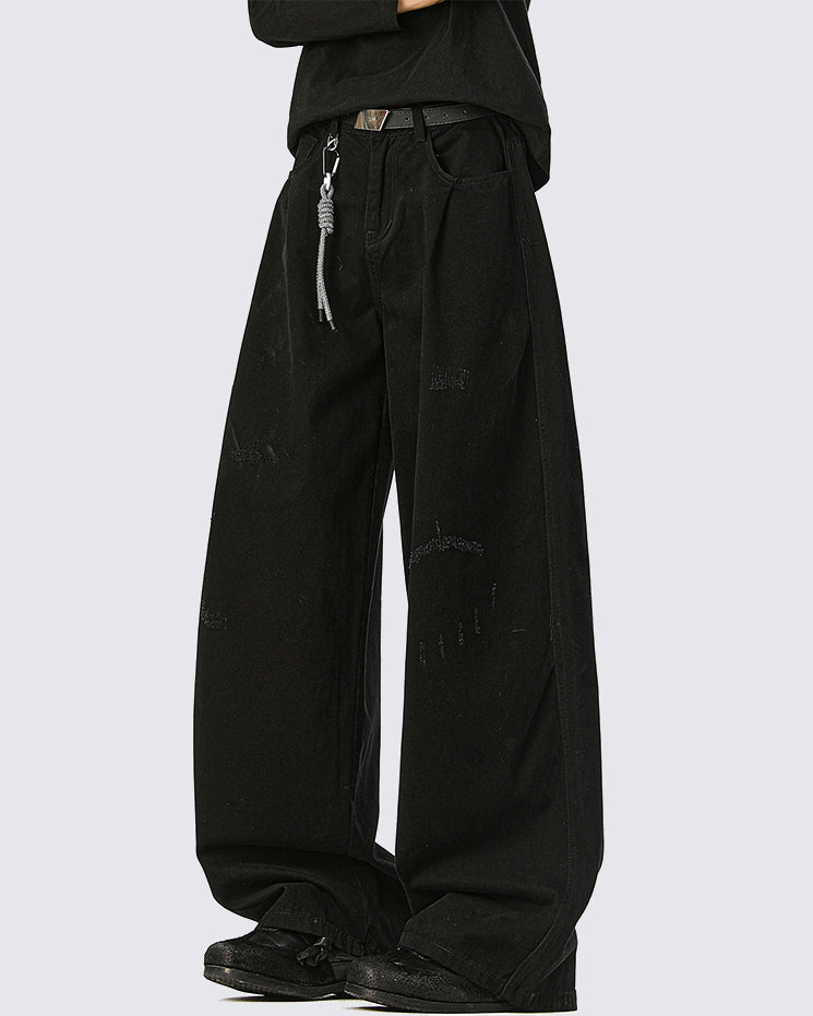 American Retro Wrinkled Straight-Leg Cargo Pants