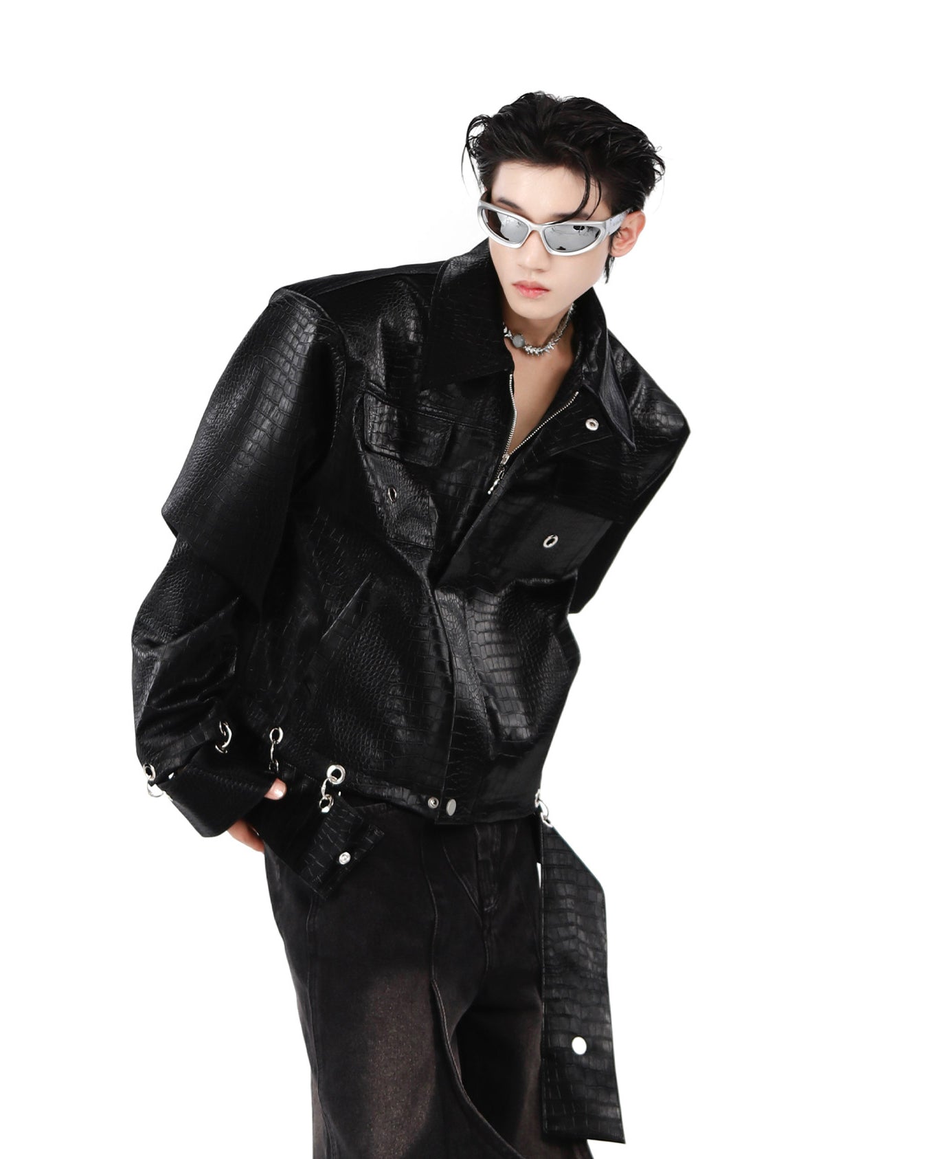 Street Style Short Leather Outerwear