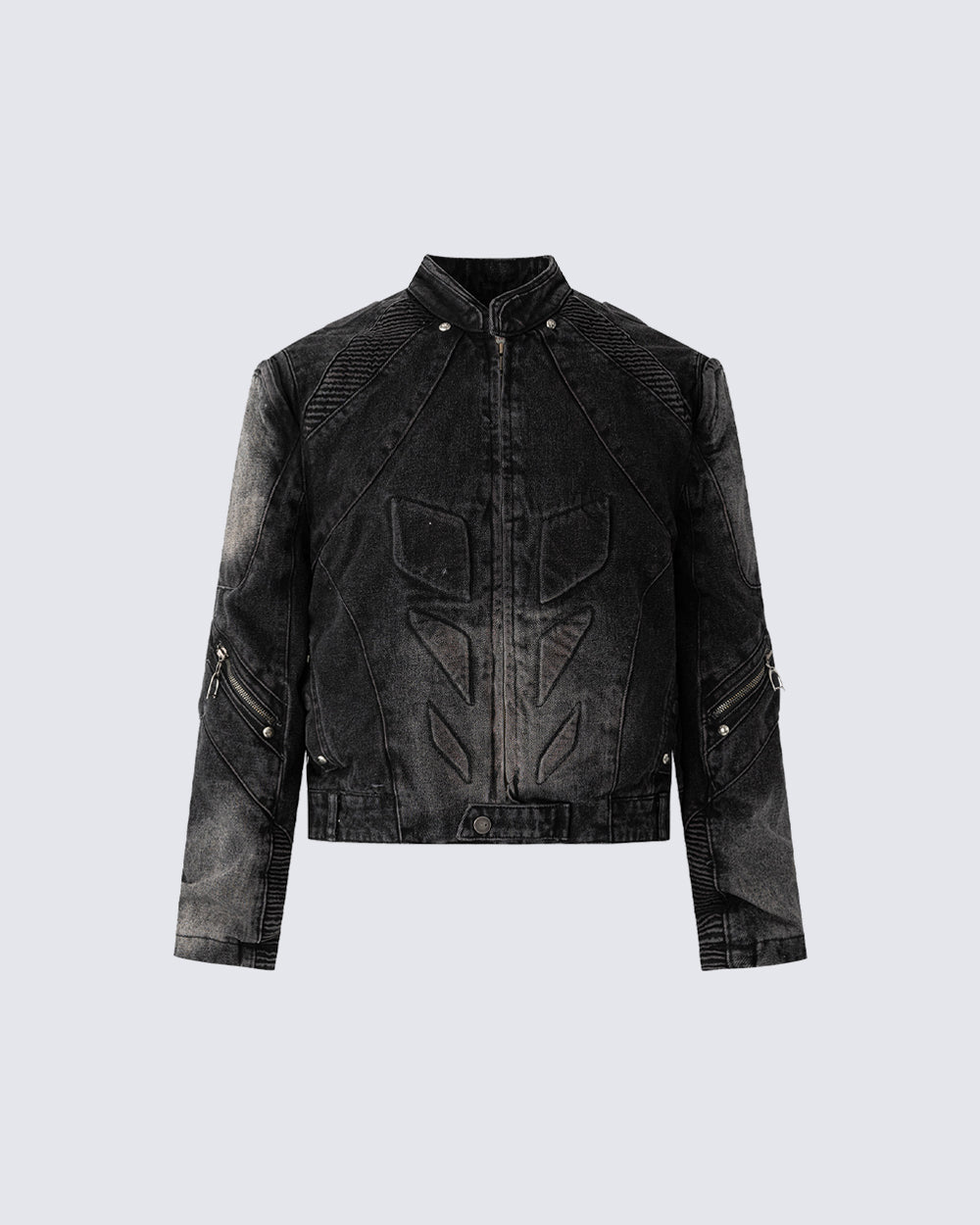 Vintage Washed Stand Collar Jacket