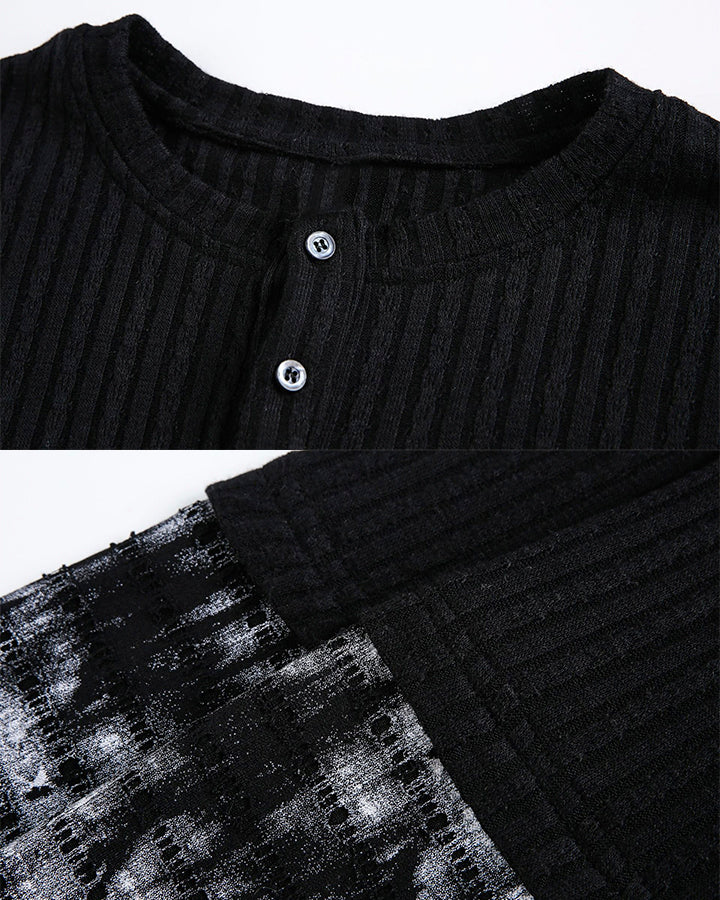 2026 Vintage Ribbed Texture Sweatshirt