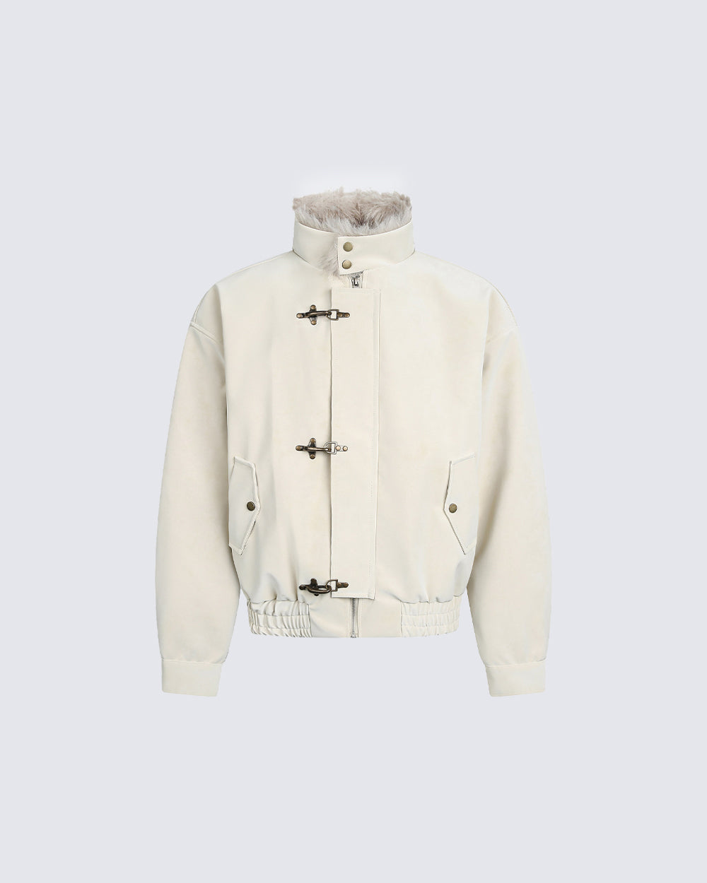 Fleece Lined Loose Fit Jacket