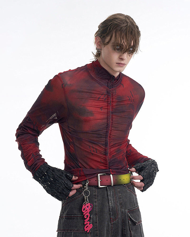 American High Street Mesh Long Sleeve Shirt