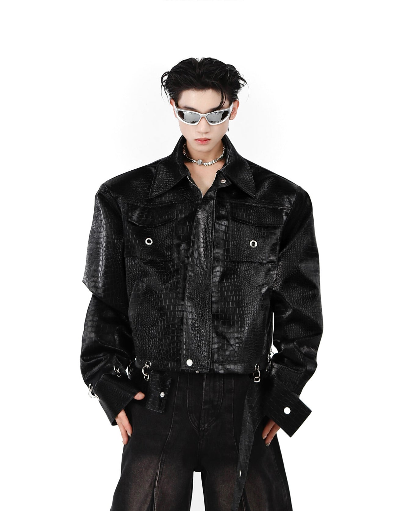 Street Style Short Leather Outerwear