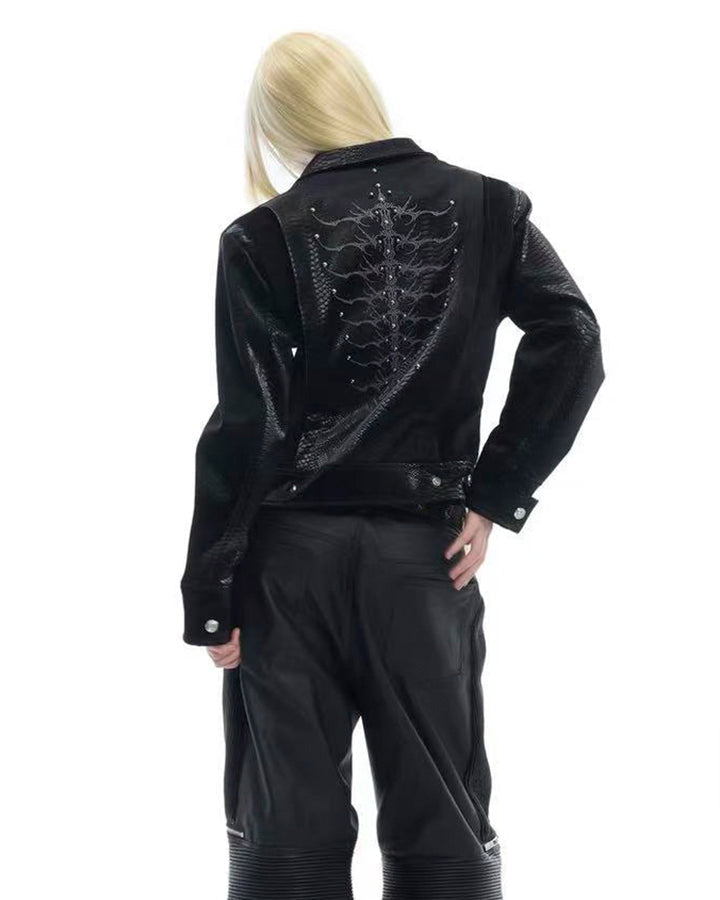 American Cropped Leather Jacket
