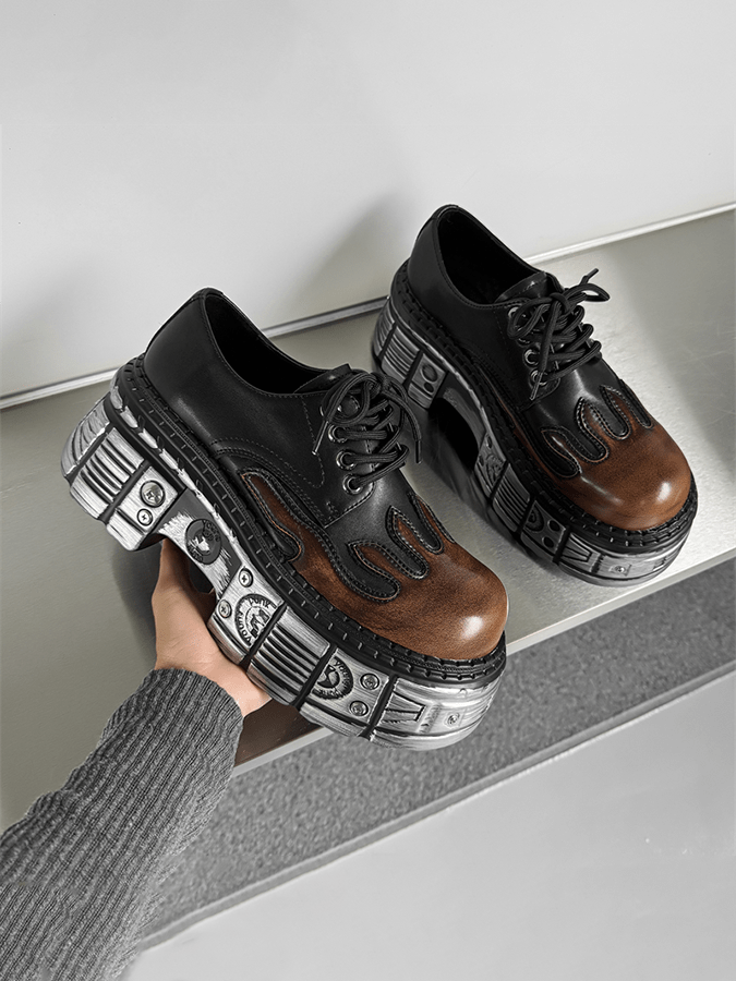 Cyber Flame Platform Derby Shoes