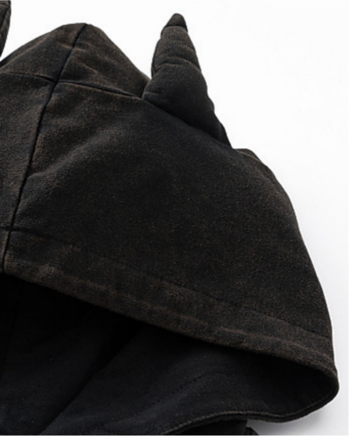 Gothic Hooded Sleeveless Denim Top