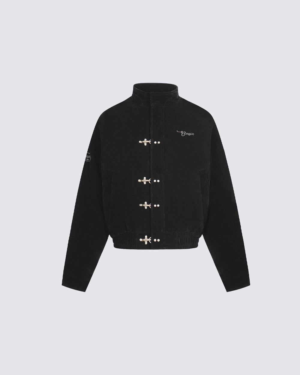 Retro Aviation Buckle Stand Collar Jacket