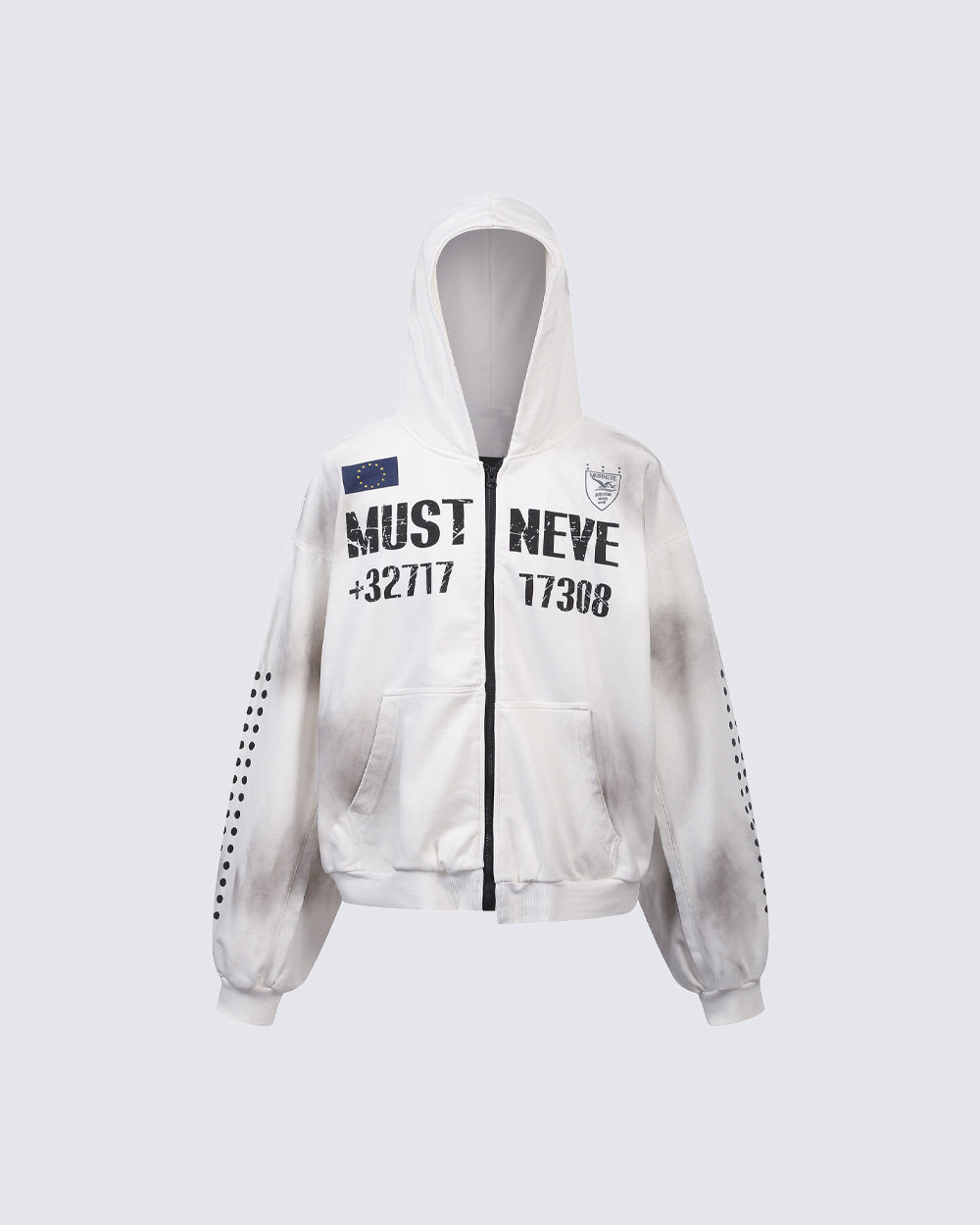 New Wasteland Dirty Wash Hooded Zip Sweatshirt