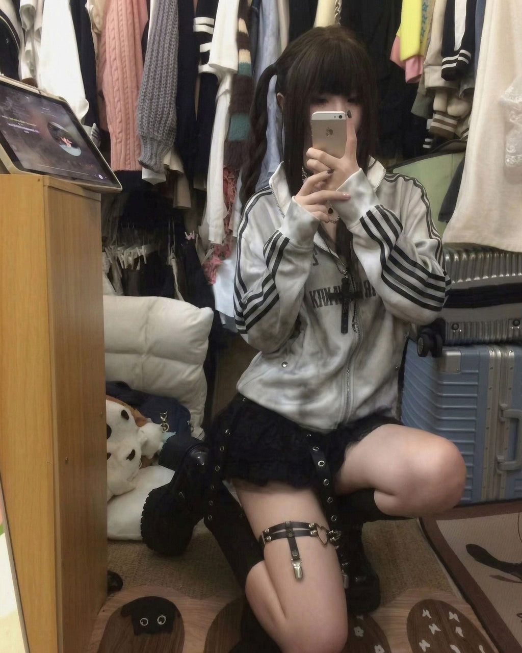 Vintage New Zip-Up Number Track Jacket