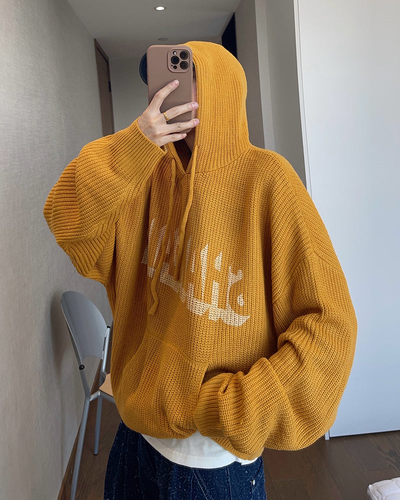 Vintage Relaxed Knit Hoodie