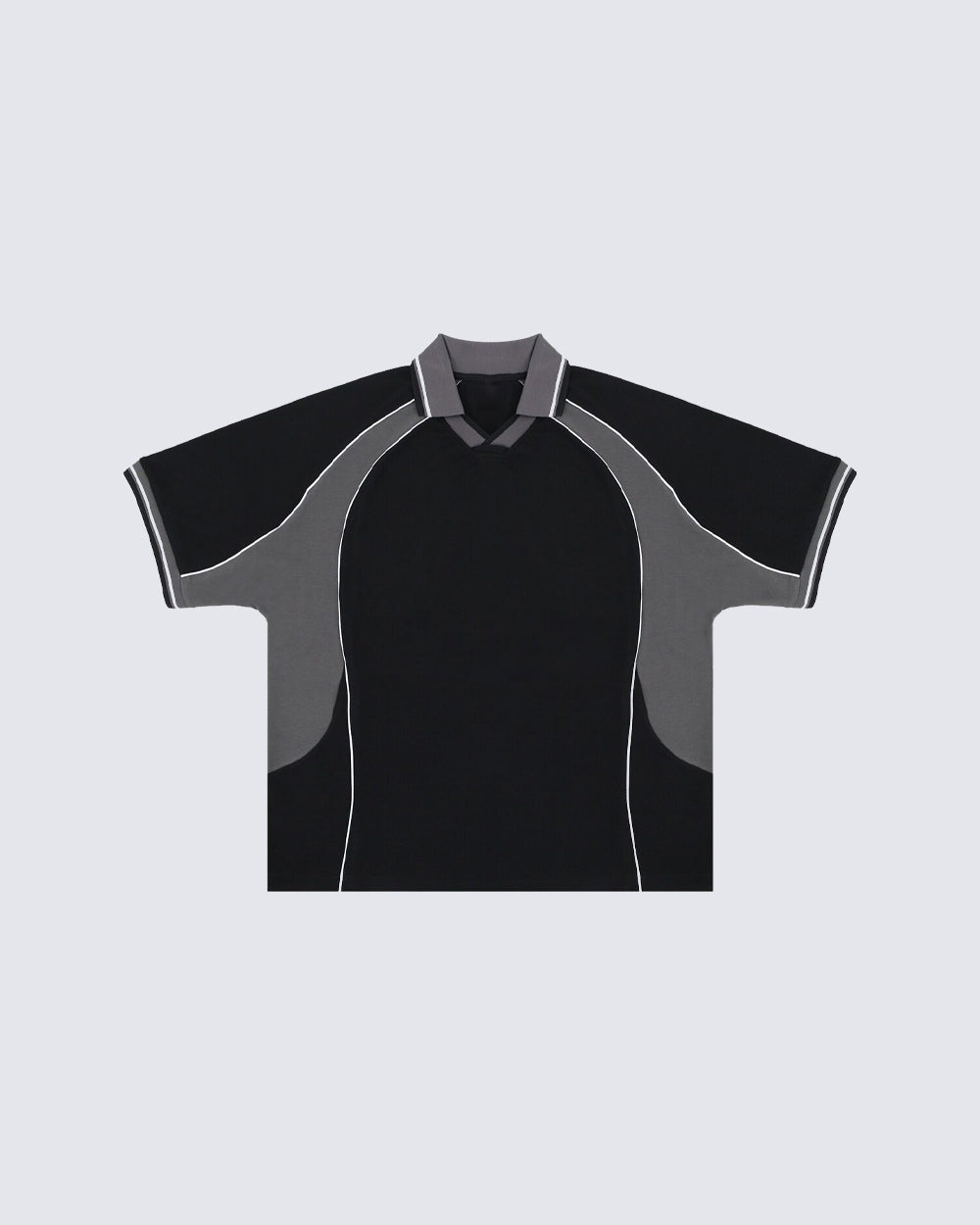 High Street Contrast Raglan Polo T-Shirt