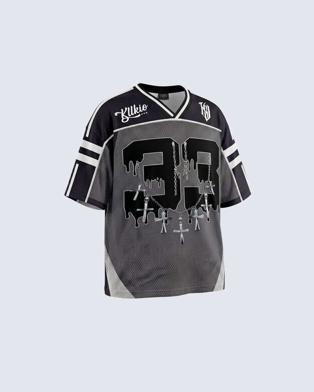 Vintage Contrast Graphic Street Jersey