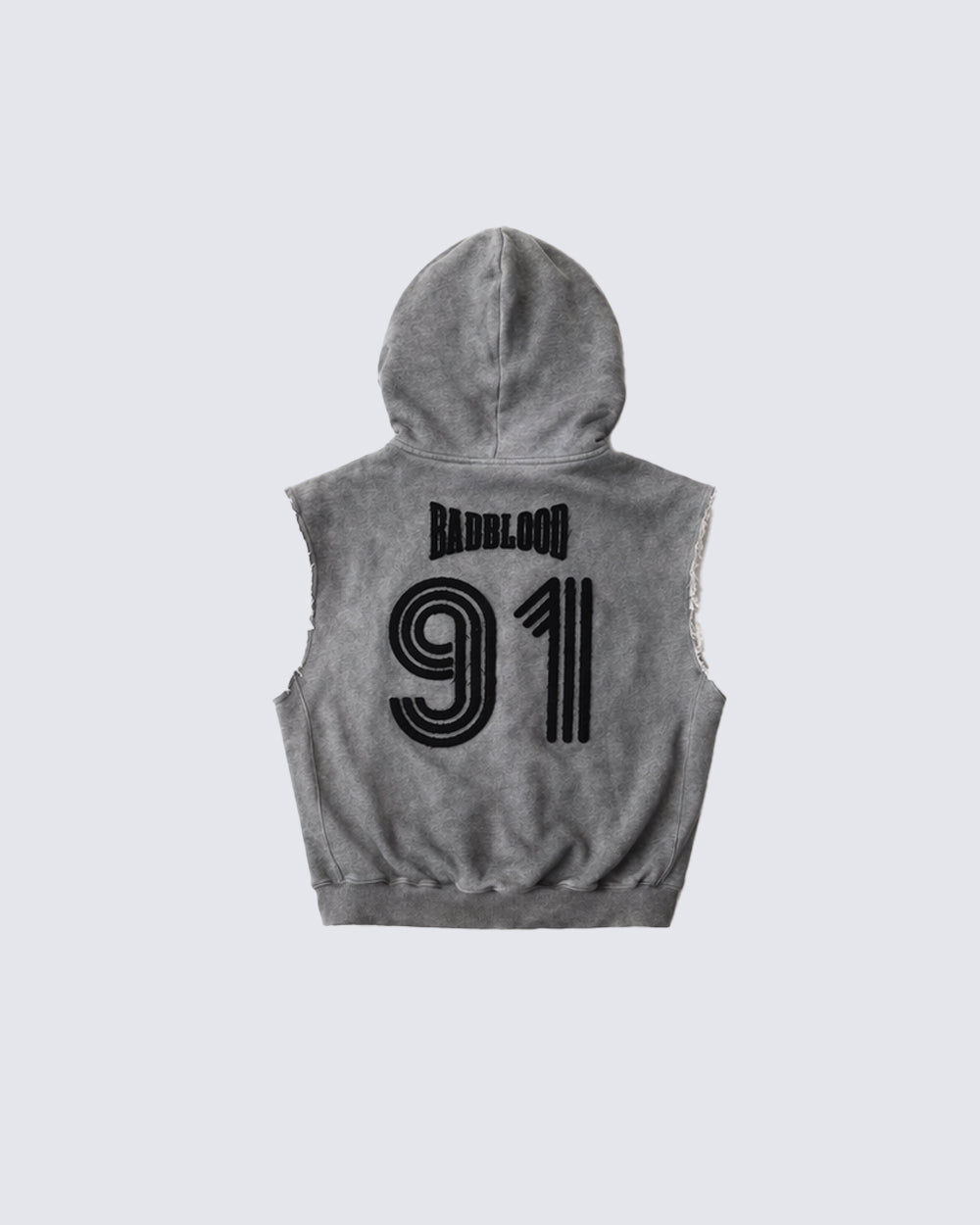 Vintage Washed Sleeveless Zip Hoodie Vest