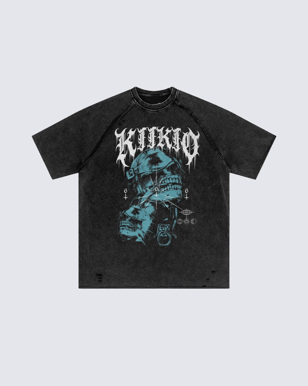 Vintage Washed Skull Graphic T-Shirt