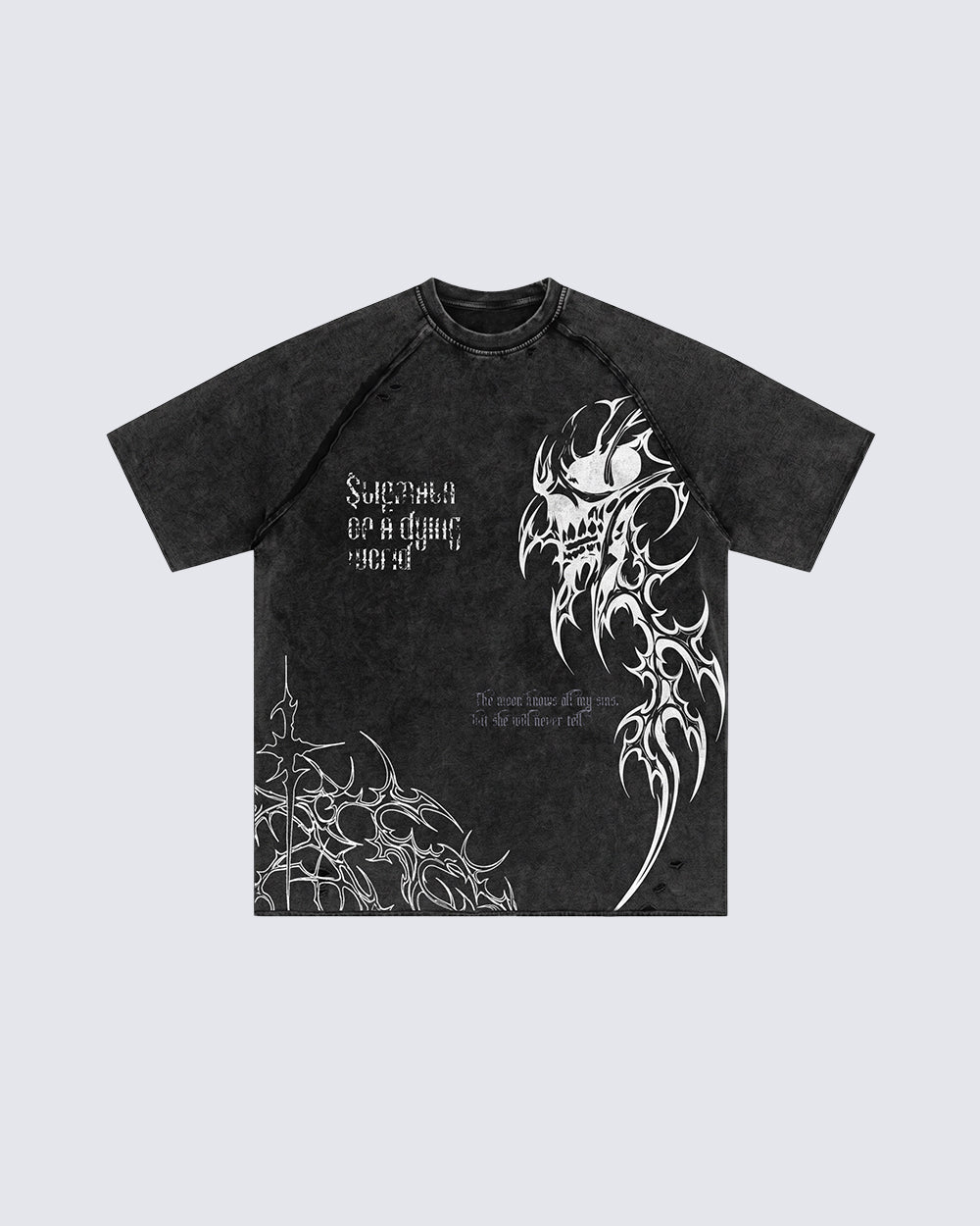 Distressed Graphic Skull Print T-Shirt