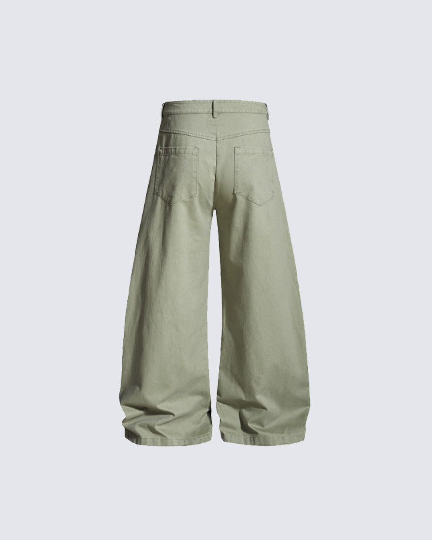 American Street Studded Wide-Leg Cargo Pants