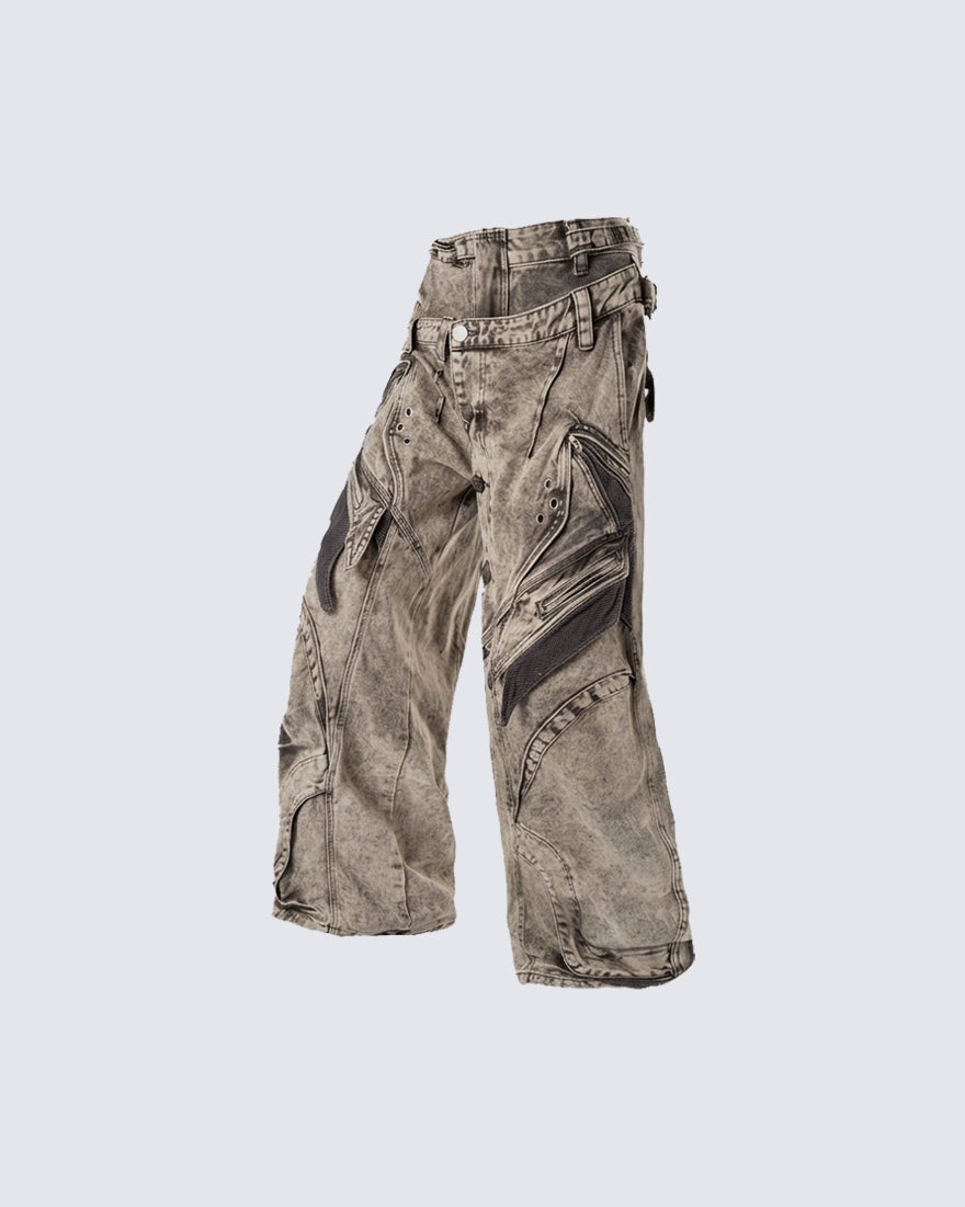 New American Double Waist Heavy Duty Denim Pants