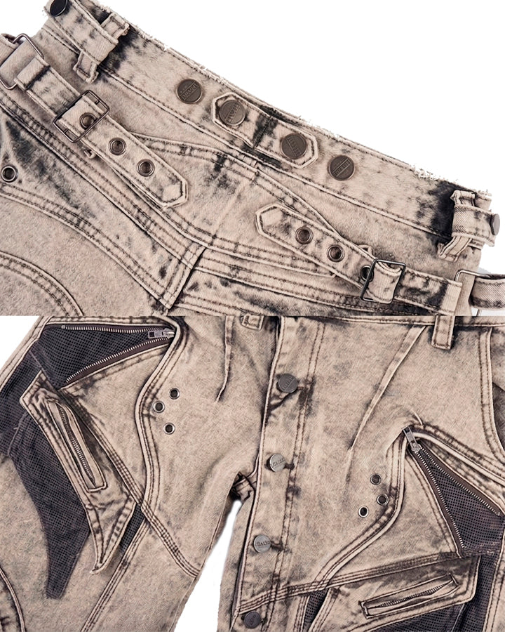 New American Double Waist Heavy Duty Denim Pants