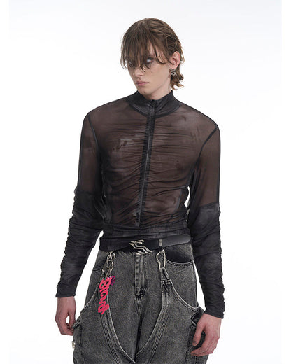 American High Street Mesh Long Sleeve Shirt