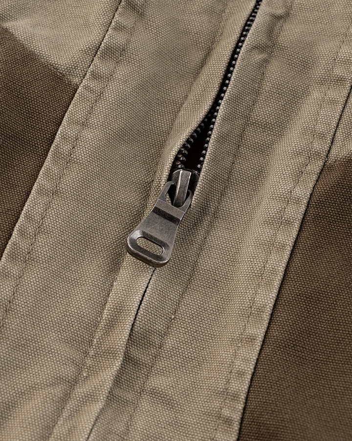Deconstructed Patchwork Hooded Jacket
