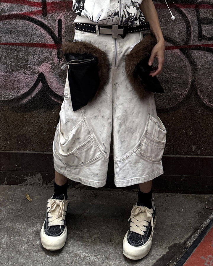 New Wasteland Fur Pocket Utility Shorts