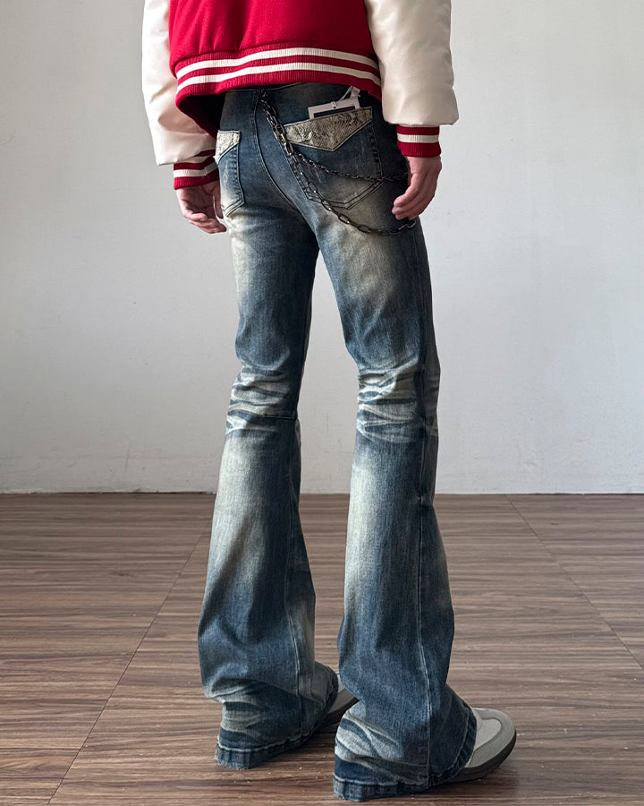 American Vintage Whiskered Flared Jeans