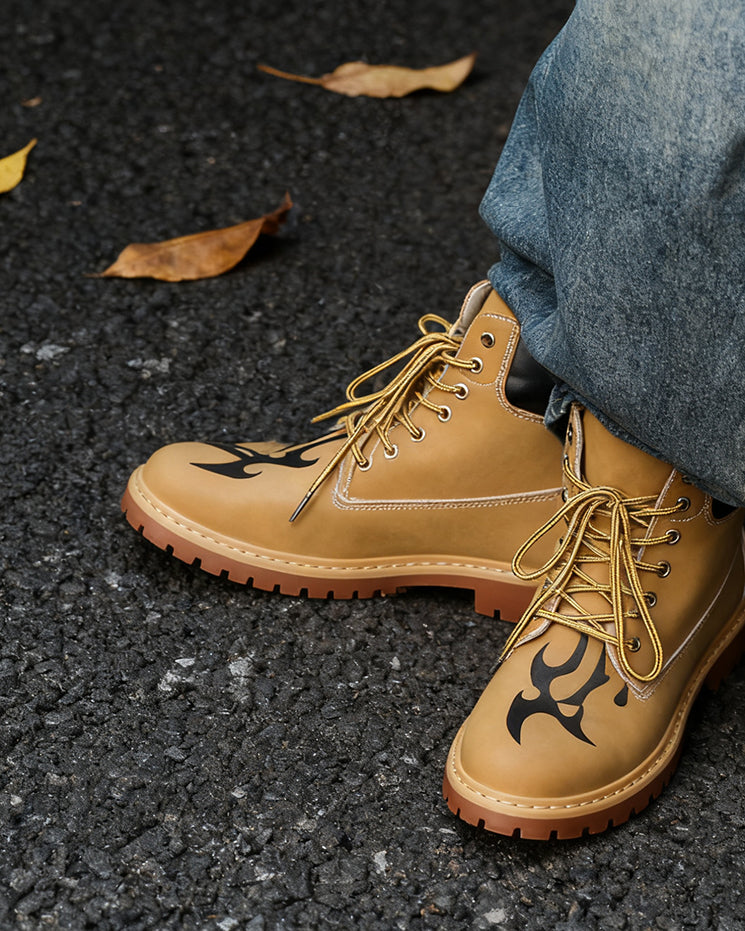 Motorcycle High-Top Martin Boots for Men