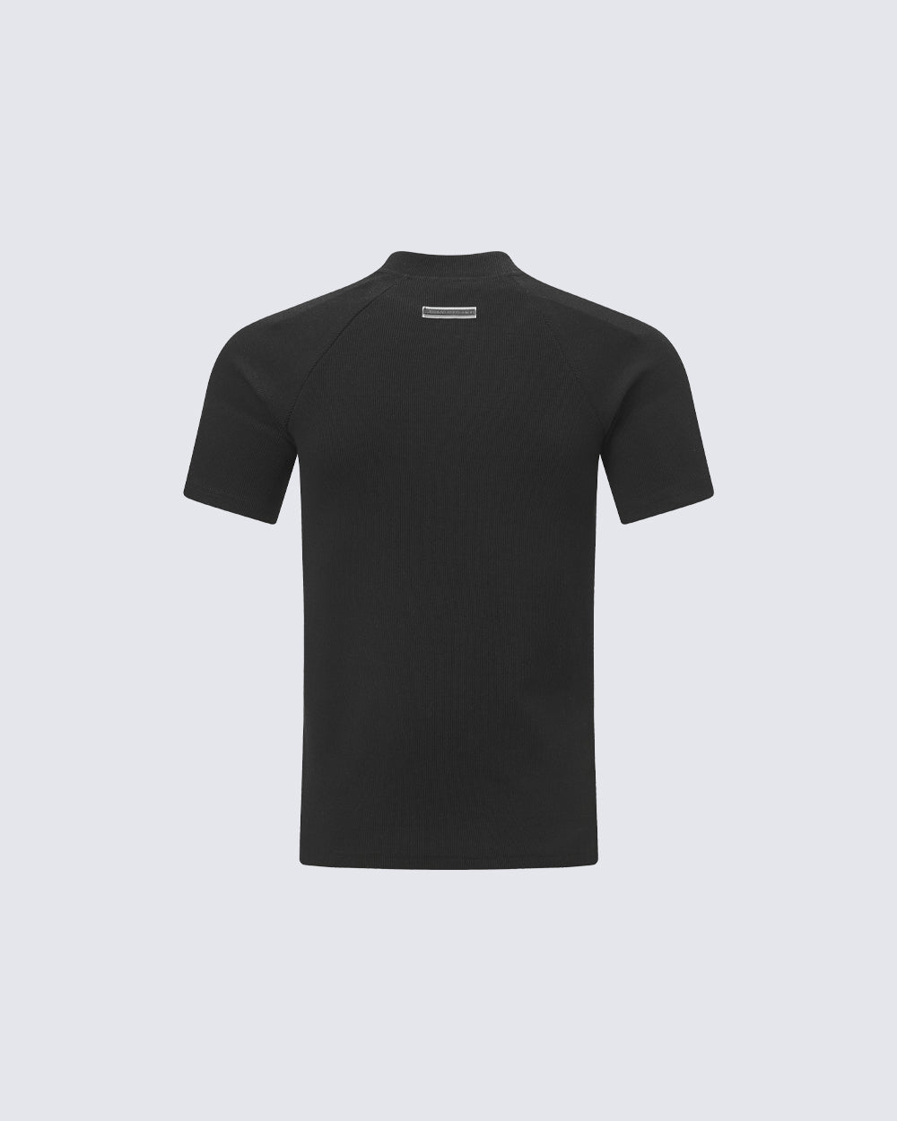 Logo Print Ribbed Knit T-Shirt