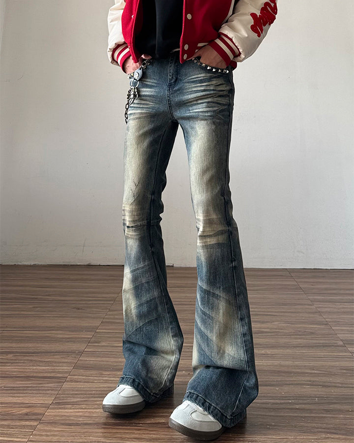 American Vintage Whiskered Flared Jeans