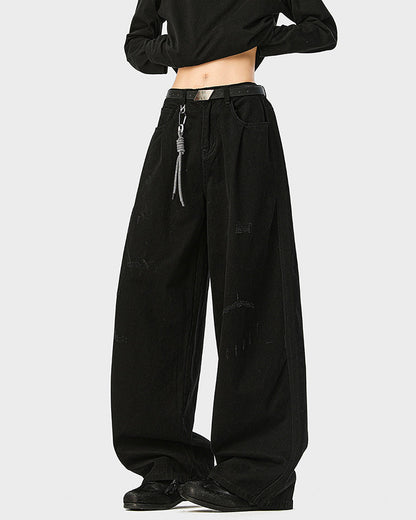 American Retro Wrinkled Straight-Leg Cargo Pants
