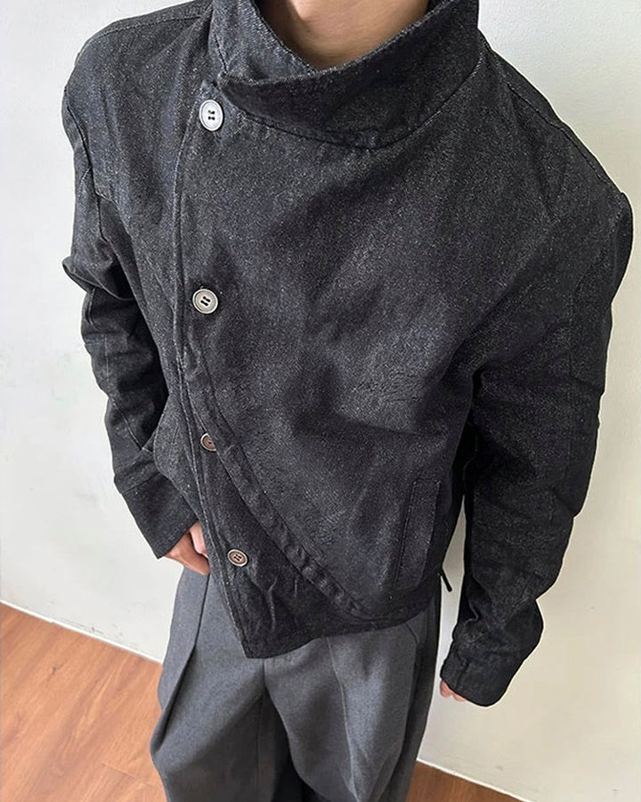 Cool Rugged Dual-Wear Raw Denim Jacket