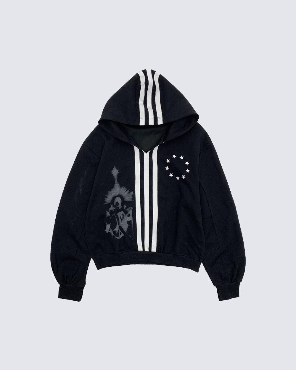 New Punk Stripe Hooded Sweatshirt