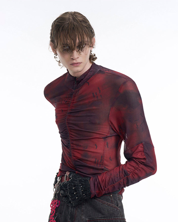 American High Street Mesh Long Sleeve Shirt