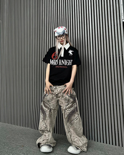 New American Double Waist Heavy Duty Denim Pants