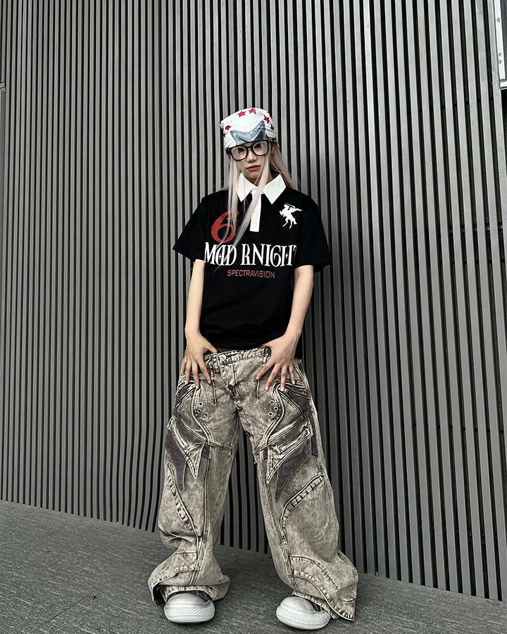 New American Double Waist Heavy Duty Denim Pants