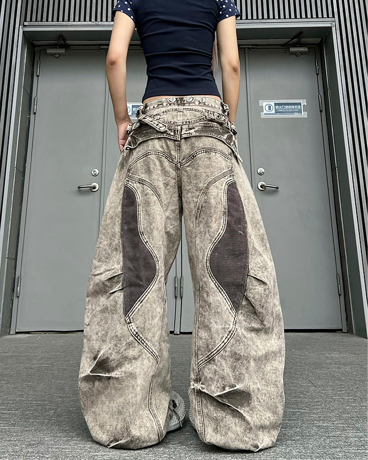 New American Double Waist Heavy Duty Denim Pants