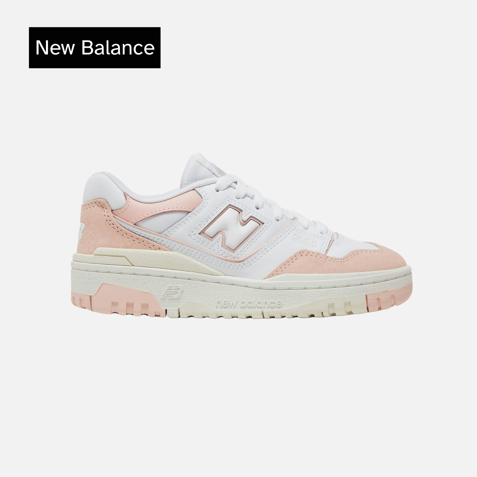 550 Big Kid 'Pink Sand White'