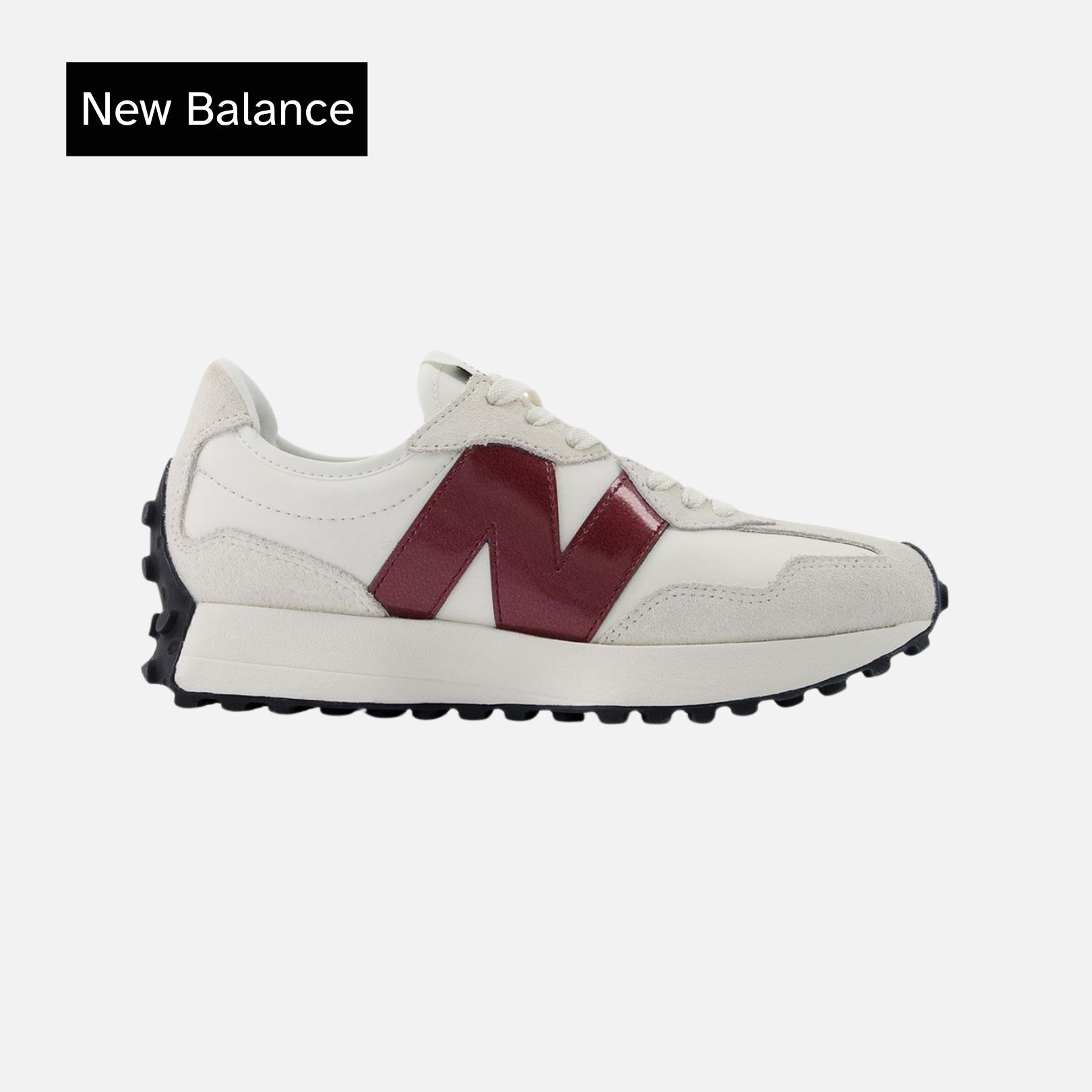 Wmns 327 'White Dark Red'