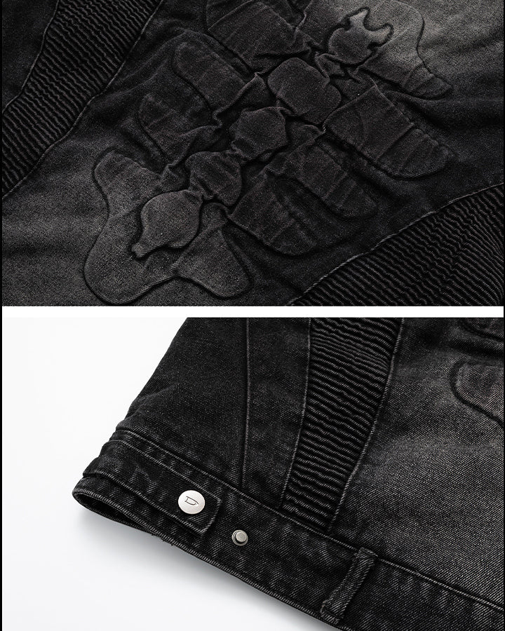 Vintage Washed Stand Collar Jacket