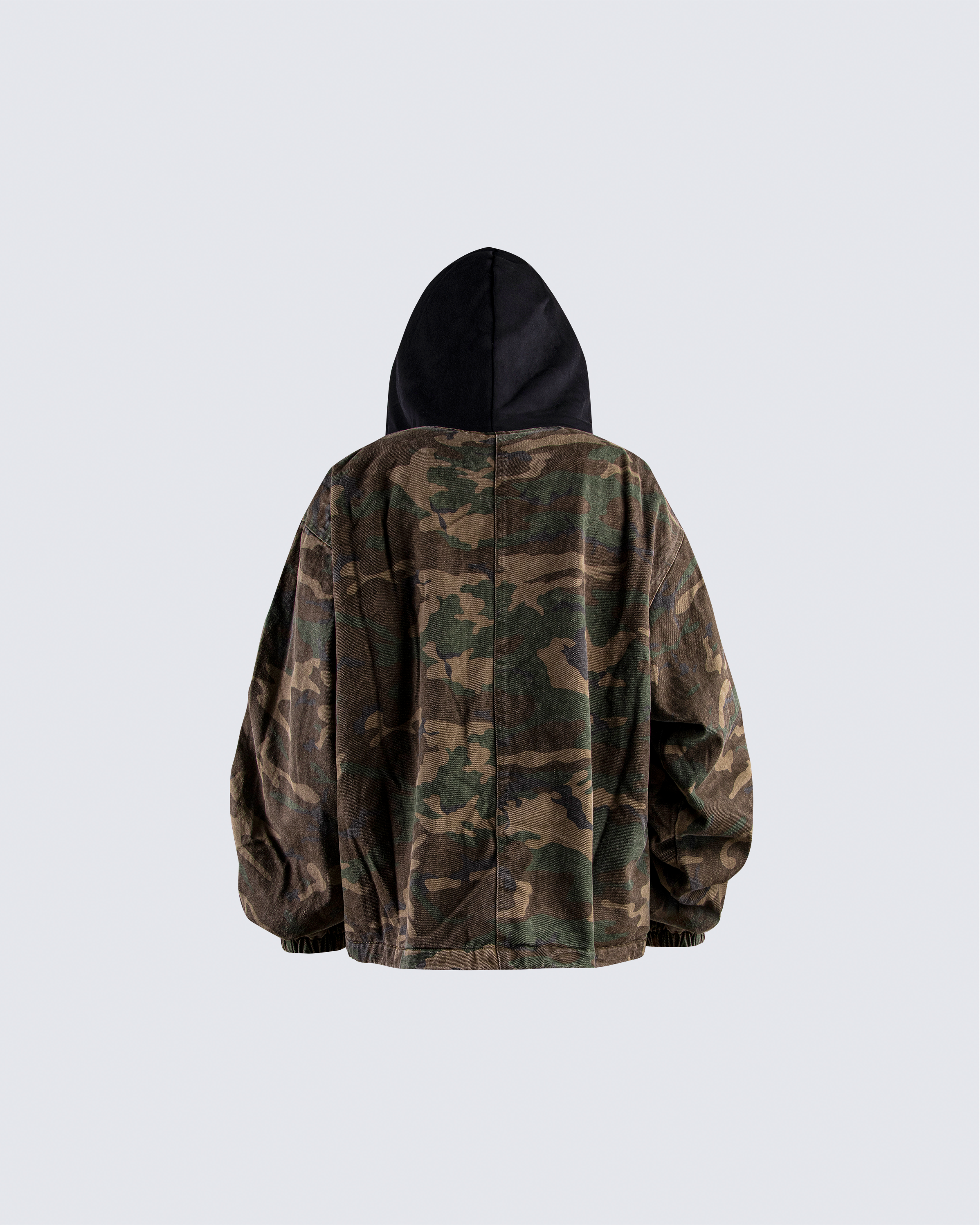 Camouflage Hooded Zip Jacket