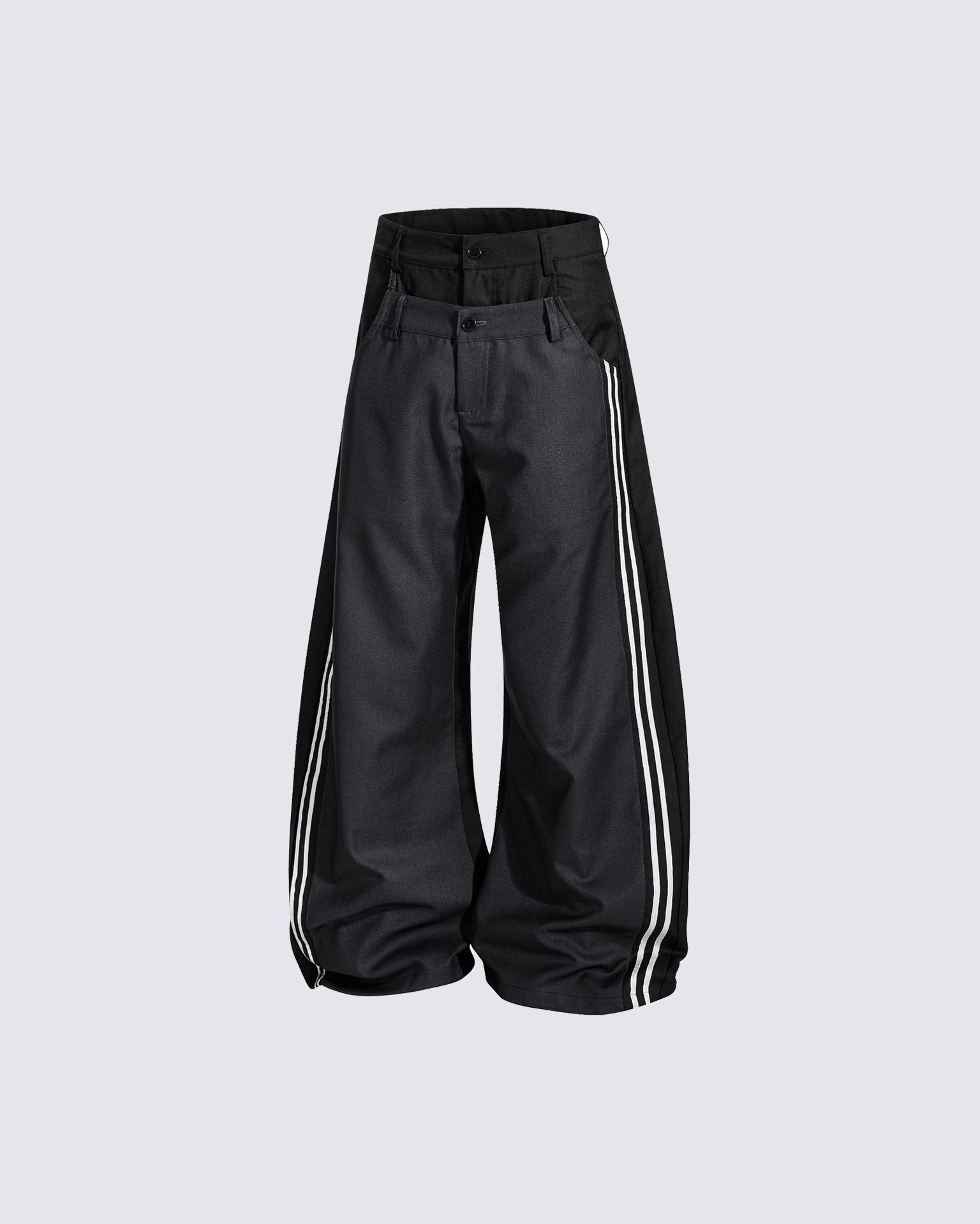 Dual-Layer Design Curved Blade Casual Pants