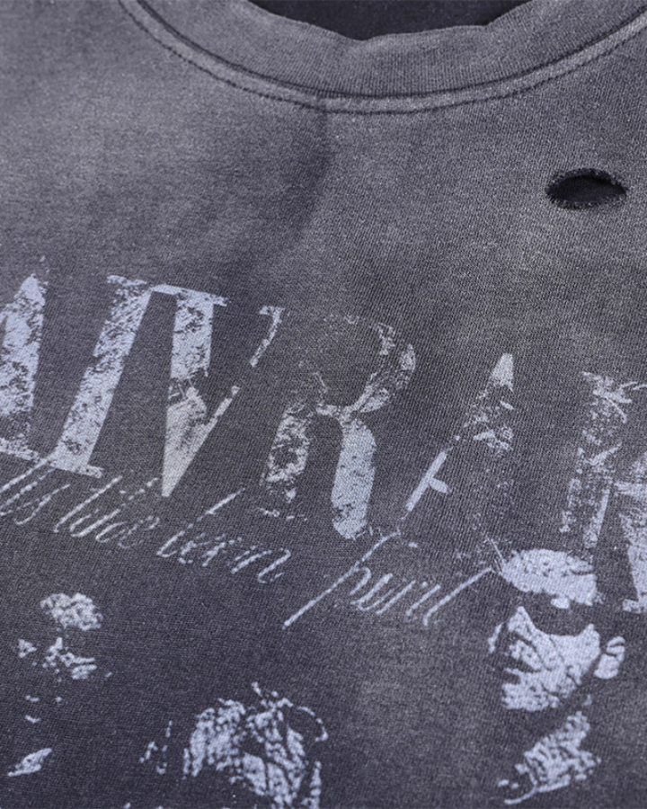Vintage Washed Distressed Portrait Graphic Tee